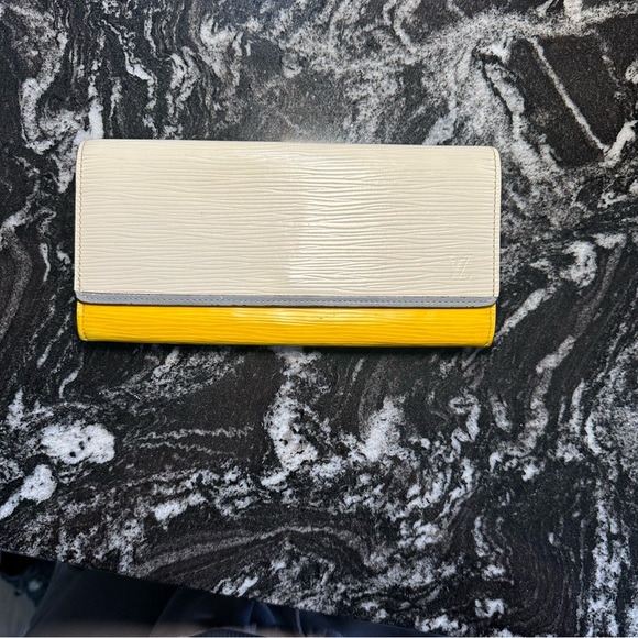 Louis Vuitton Handbags - Rare Louis Vuitton Epi Portefeuille Flore Long Wallet White Yellow